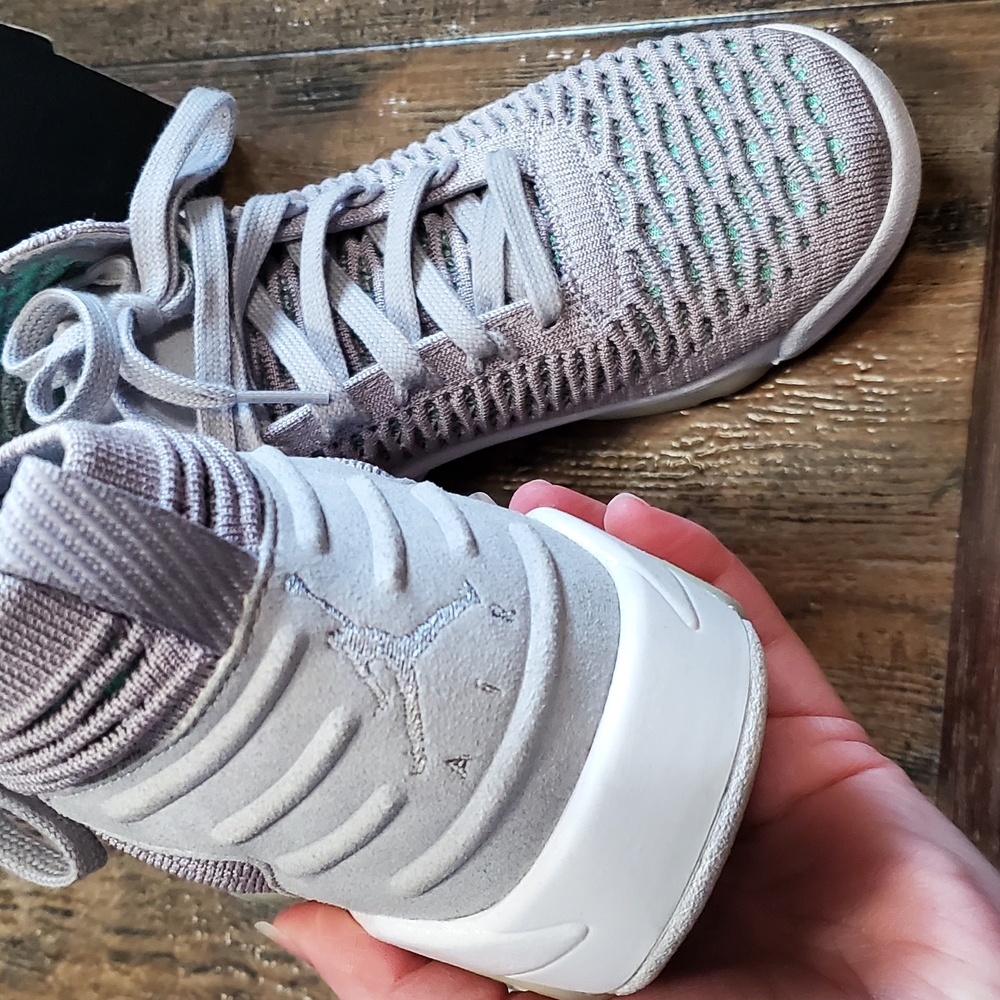 Gray and White Sneakers